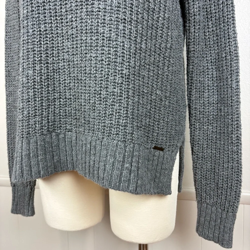 Abercrombie & Fitch Chunky Gray Pullover Sweater‎ Size L Fisherman Grunge Knit